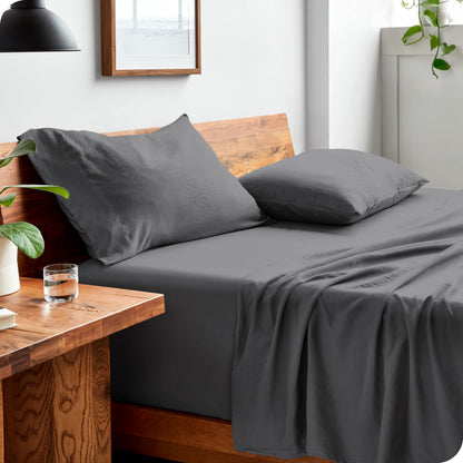 Bare Home Washed Microfiber Sheet Set