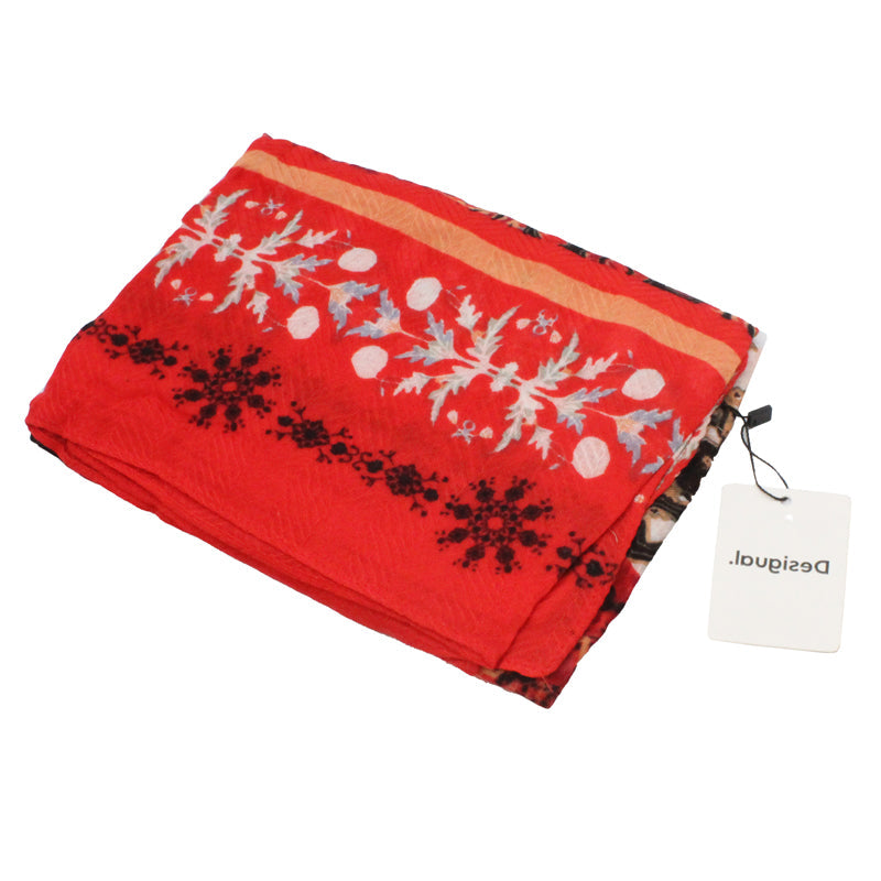 Desigual Rectangular Indonesian Patch Design Scarf
