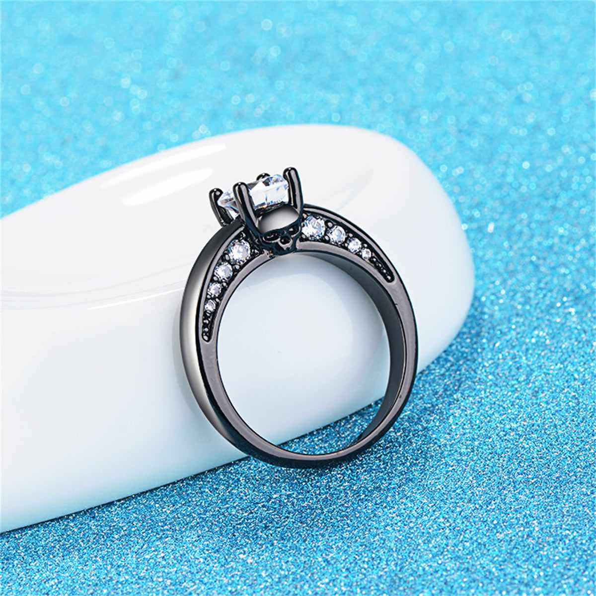 Crystal & Cubic Zirconia Skull Ring