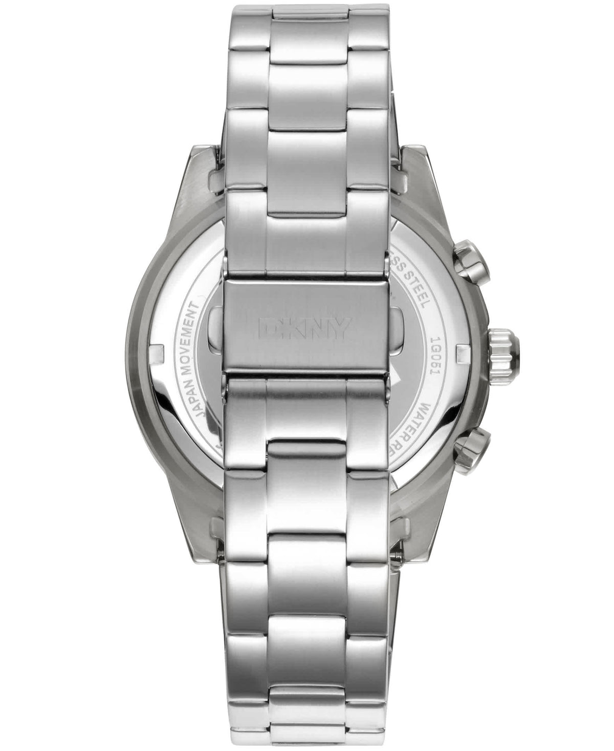Dkny Men Watch, Silver Color Case, Silver Dial, Stainless Steel Metal Bracelet, Chronograph, 10 Atm