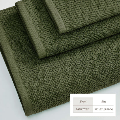 Cotton Textured Bath Towel Set - Acacia Collection