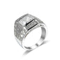Crystal & Cubic Zirconia Openwork Bezel Cushion-Cut Ring