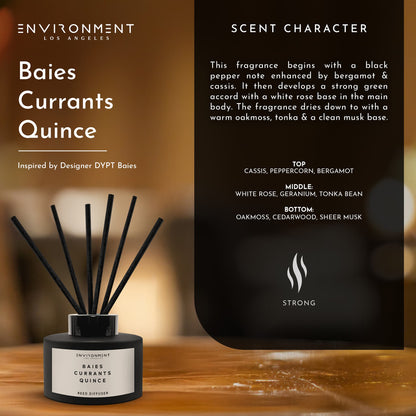 ENVIRONMENT 200mL Reed Diffuser Baies Currants Quince