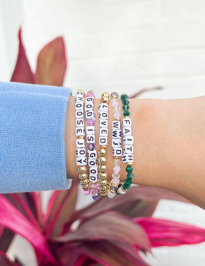 Elevated Faith WWJD Letter Bracelet