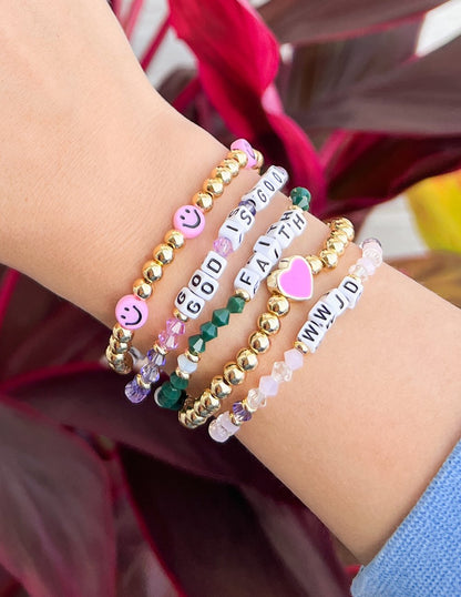 Elevated Faith WWJD Letter Bracelet