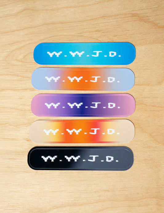 Elevated Faith WWJD Gradient Sticker Pack
