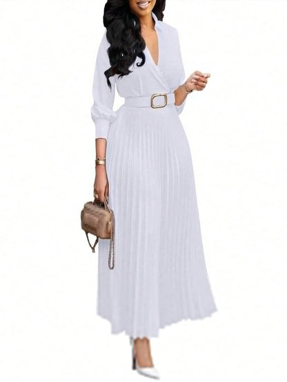 Chic YC Women's 3/4 Sleeve Flared A Line Dress