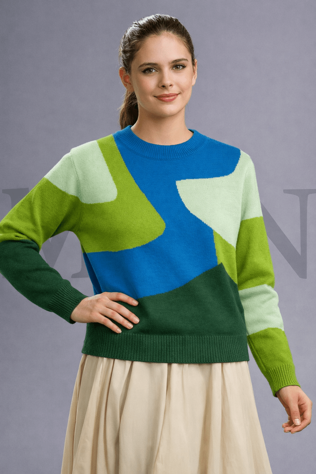 MiJN Green Marl Sweater