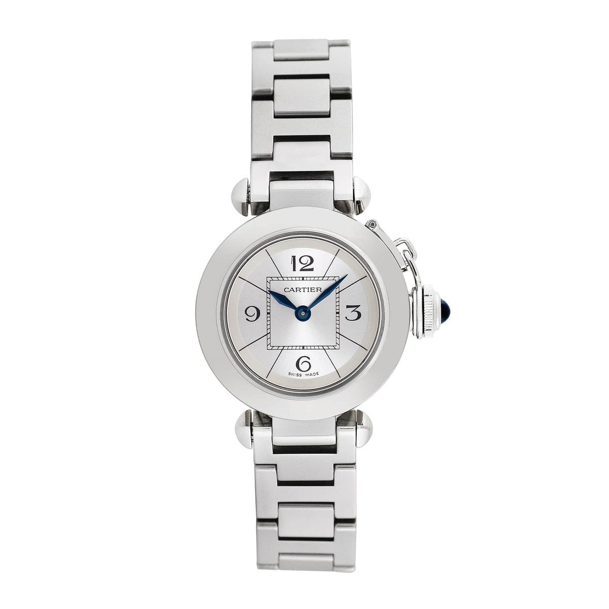 Pre-owned Cartier Women's Miss Pasha 26mm Stainless Steel Wristwatch - 2973