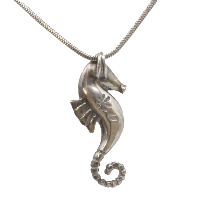 Seahorse Larimar Stone Sterling Silver Necklace By Marahlago
