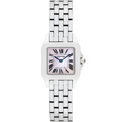 Pre-owned Cartier Women's Santos Demoiselle 20mm Stainless Steel Wristwatch - 2698