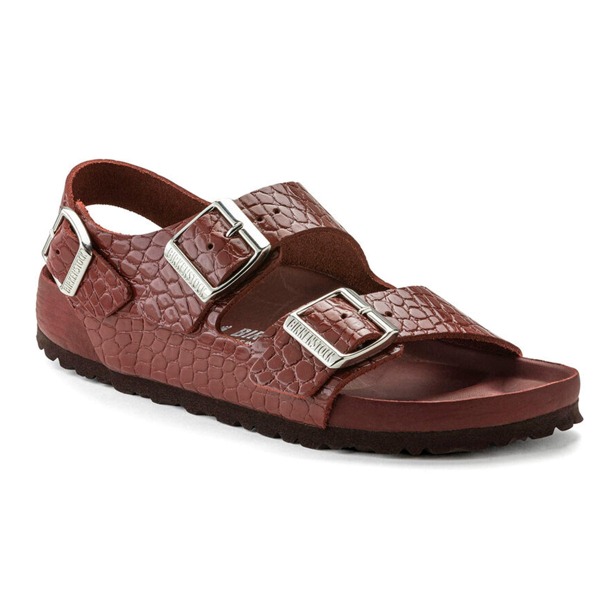 Birkenstock Milano EXQ Reptile Leather Chocolate
