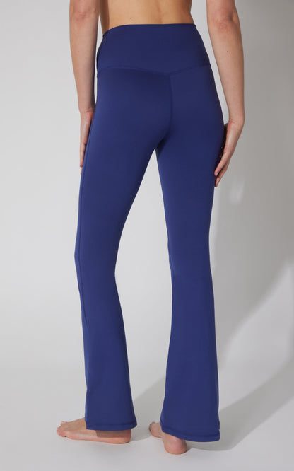 90 Degree by Reflex Lux Madison Crossover Elastic Free Waist 31 1/2 inch Flare Leg Pant