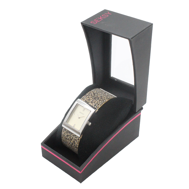 Sekonda Seksy Champagne Dial Glitter Leopard Ladies Bracelet Watch 2851