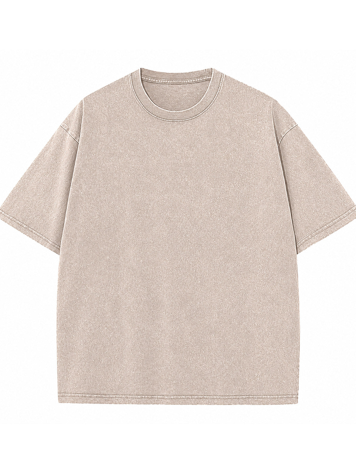 Oversized Acid Wash Cotton Drop Shoulder T-Shirt