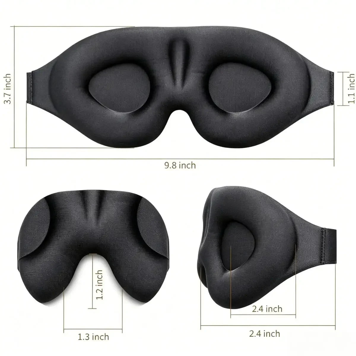 3D Contoured Memory Foam Sleep Eye Mask