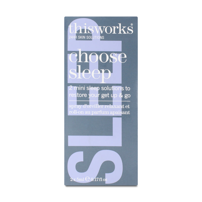 This Works Deep Sleep Pillow Spray 5ml Stress Check Roll-On 5ml Travel Set