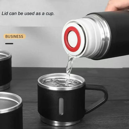 500ml Vacuum Insulated Stainless Steel Thermos with 3 Lids
