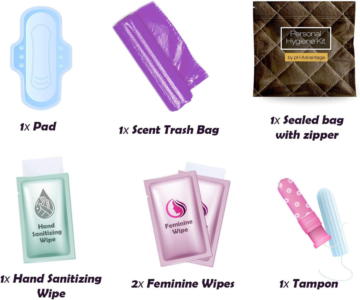 Feminine Hygiene Kits Pack of 10 (Leather Dark)