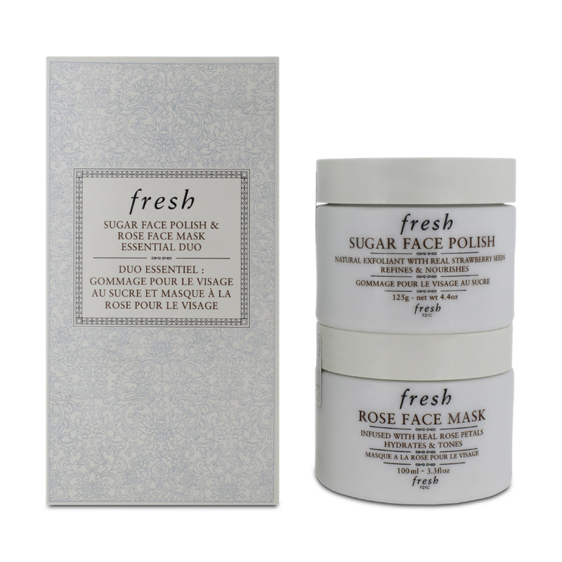 Fresh 100ml Rose Face Mask 125g Sugar Face Polish Set (Clearance)