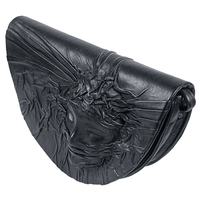 La Chic Women's Handcrafted Leather Sculpted Face Crossbody Bag