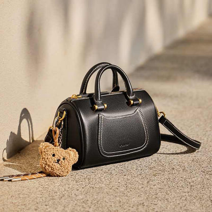 Arcadia Mini Leather Duffle Crossbody Bag