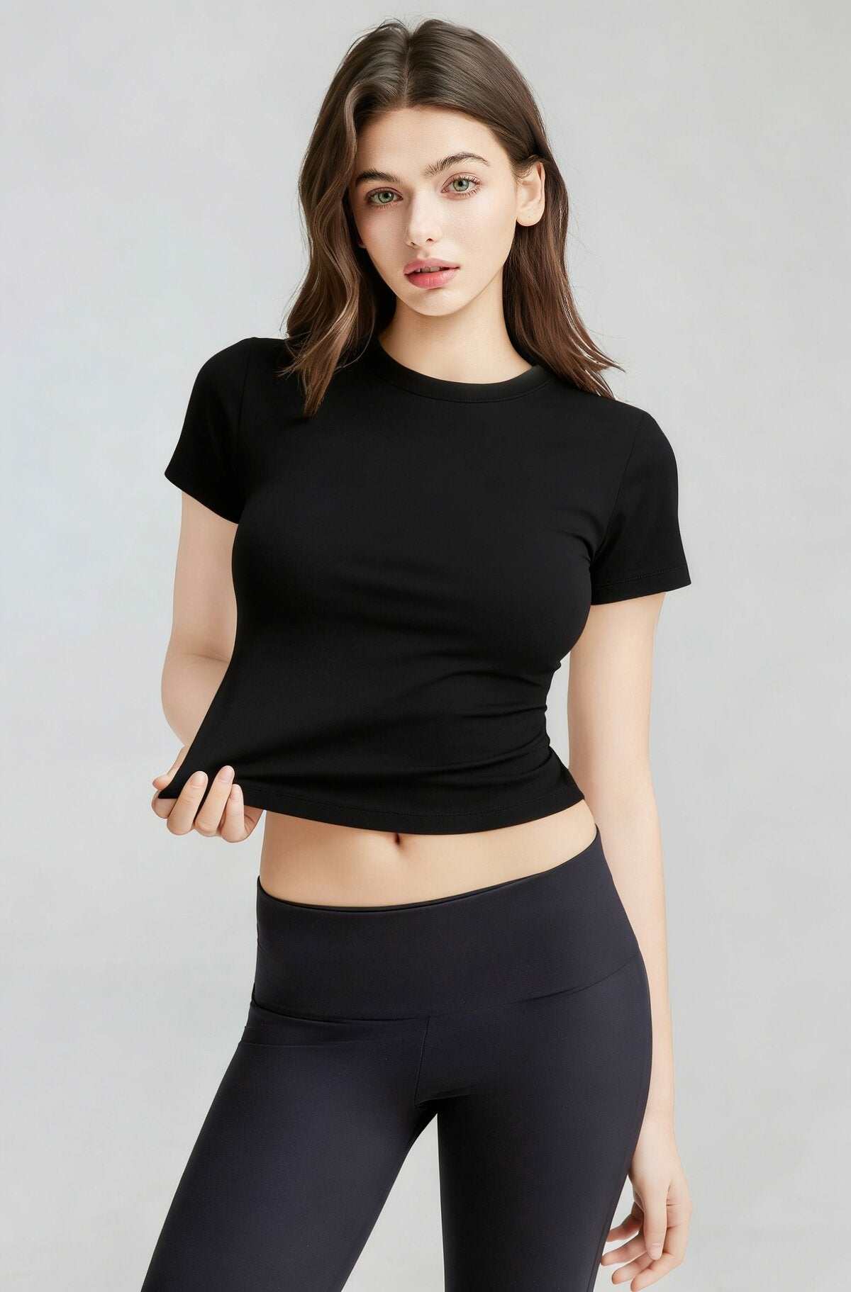Buttery Soft Built-In Padded Bra Short Sleeve T-Shirt