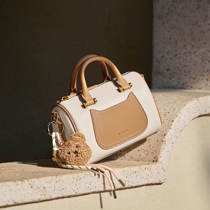 Arcadia Mini Leather Duffle Crossbody Bag