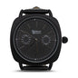 American Exchange Black Mens Leather Watch With Bracelets 5323
