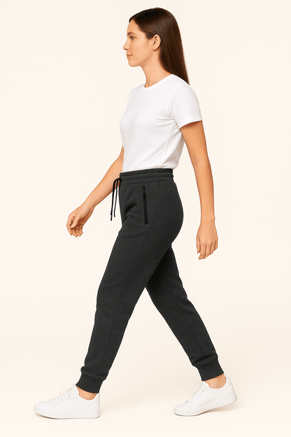 BenBen Womens Zipper Pocket Fleece Jogger