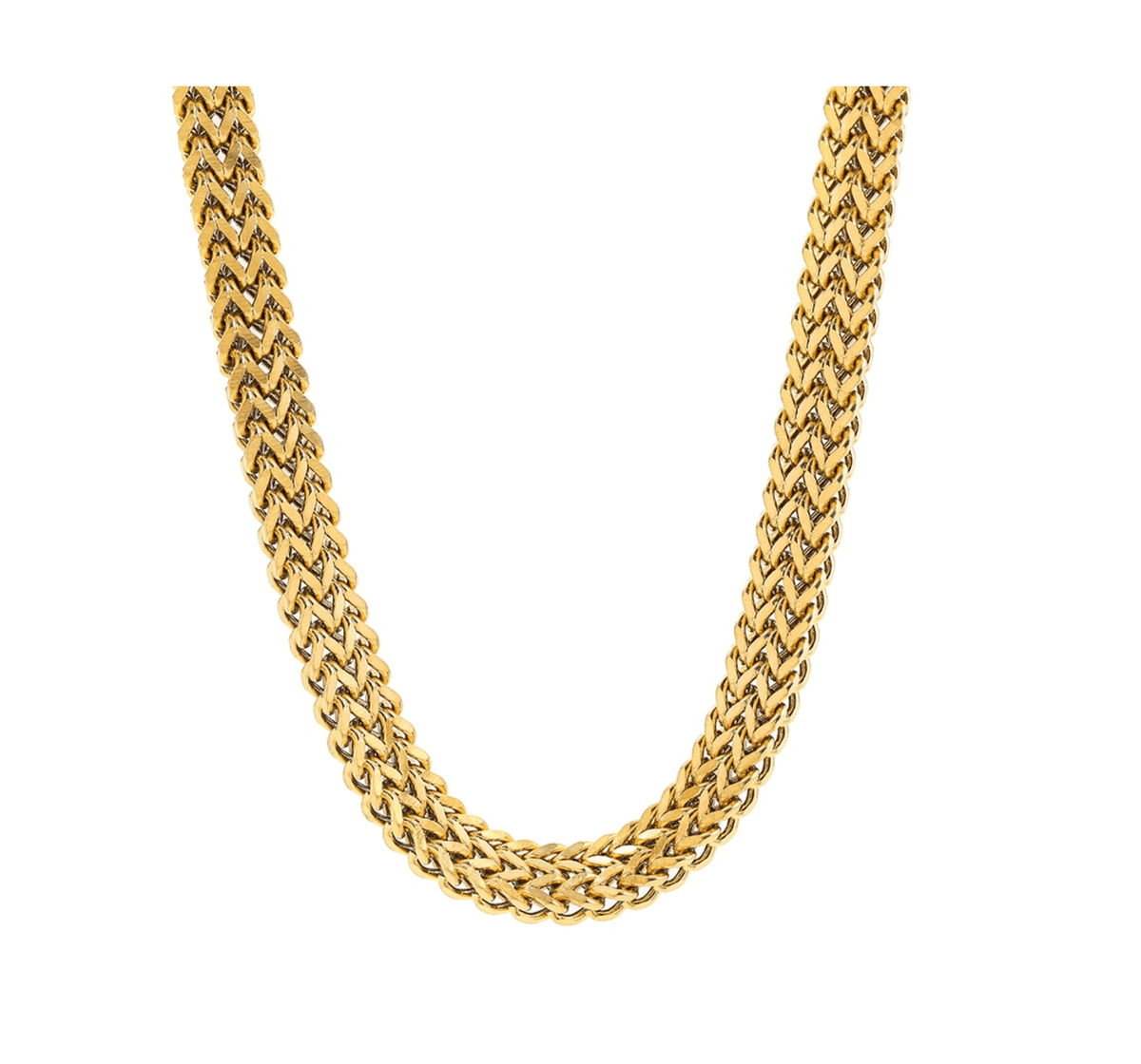 Goldtone Chunky Stainless Steel Chain Necklace