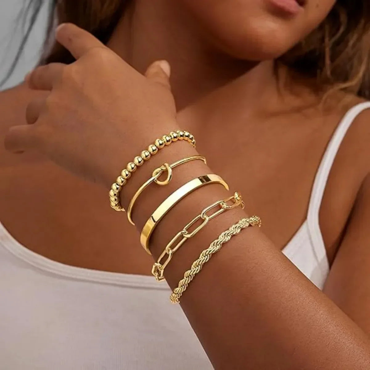 Trendy Layered Bracelet Set for Women