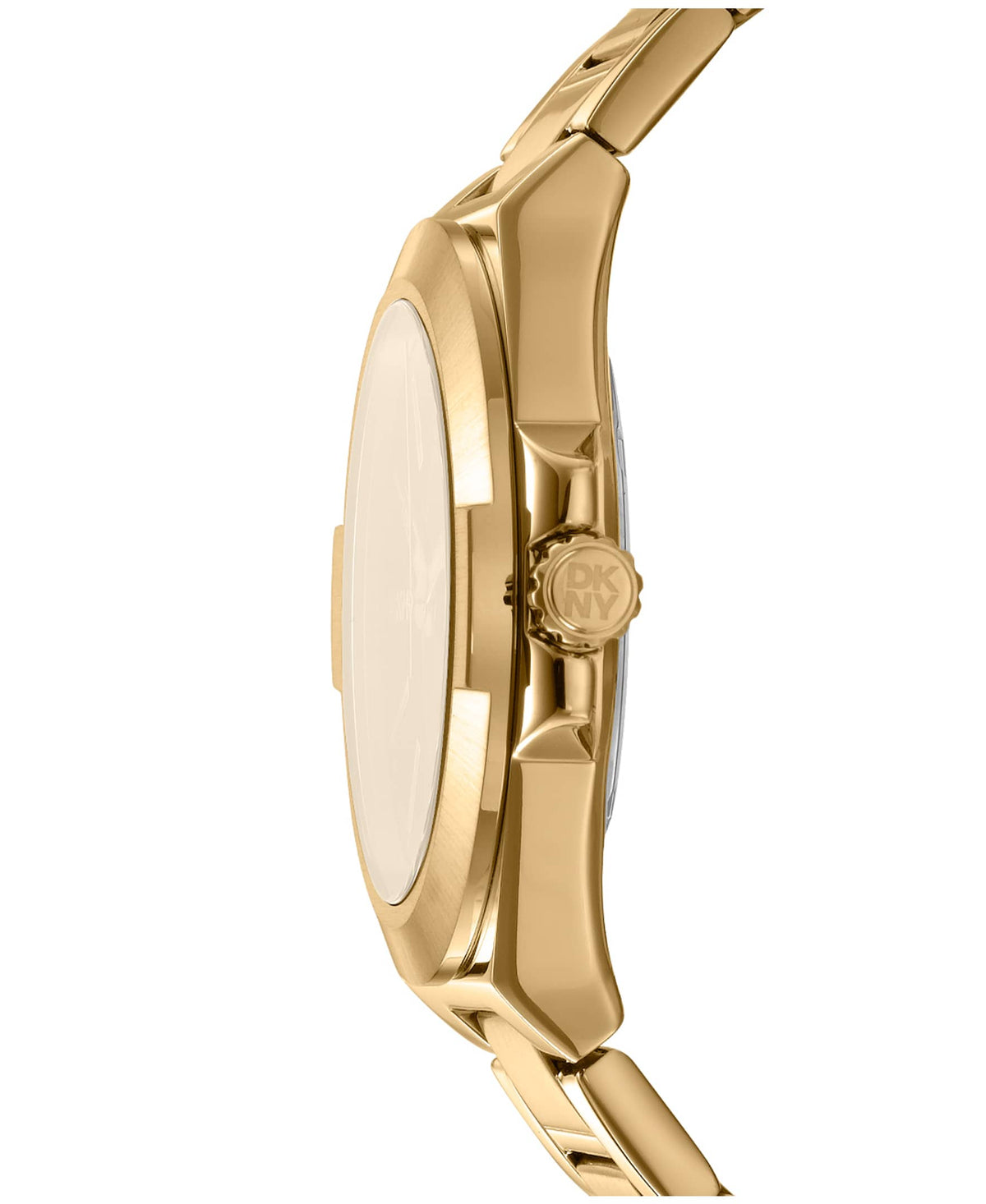 Dkny Men Watch, Gold Color Case, Black Dial, Gold Color Metal Bracelet, 3 Hands Date, 10 Atm