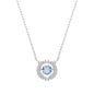 Swarovski Sparkling Dance Collection Silver & Blue Necklace