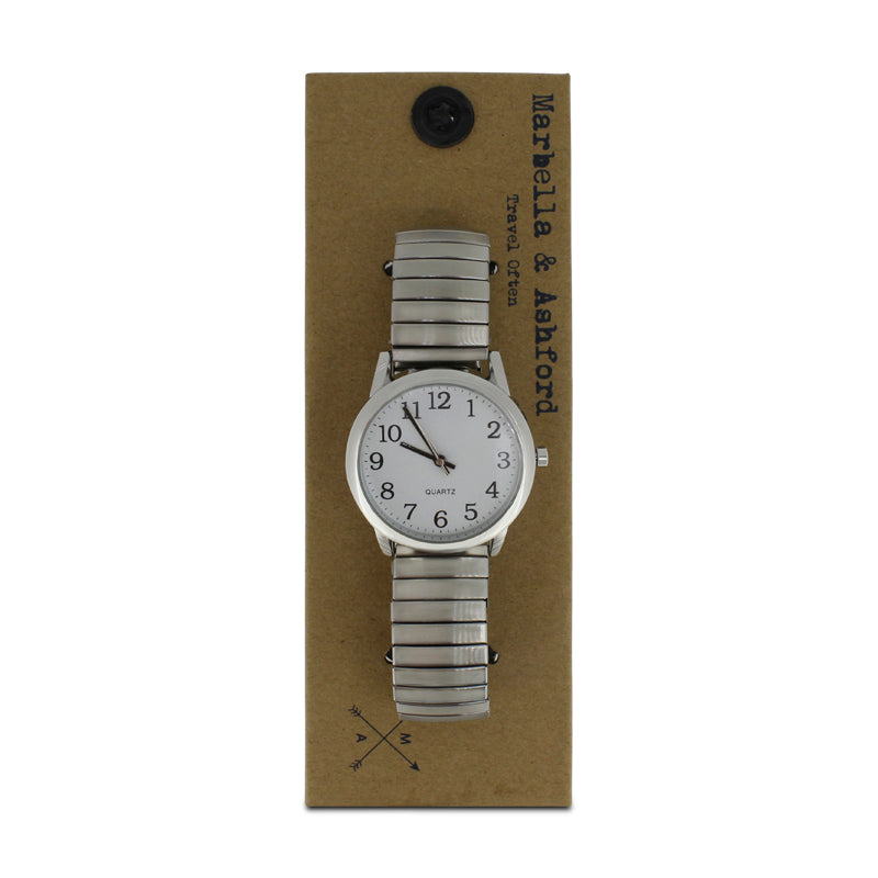 Men's Silver Strap And White Dial Watch TW23005D Marbella & Ashford