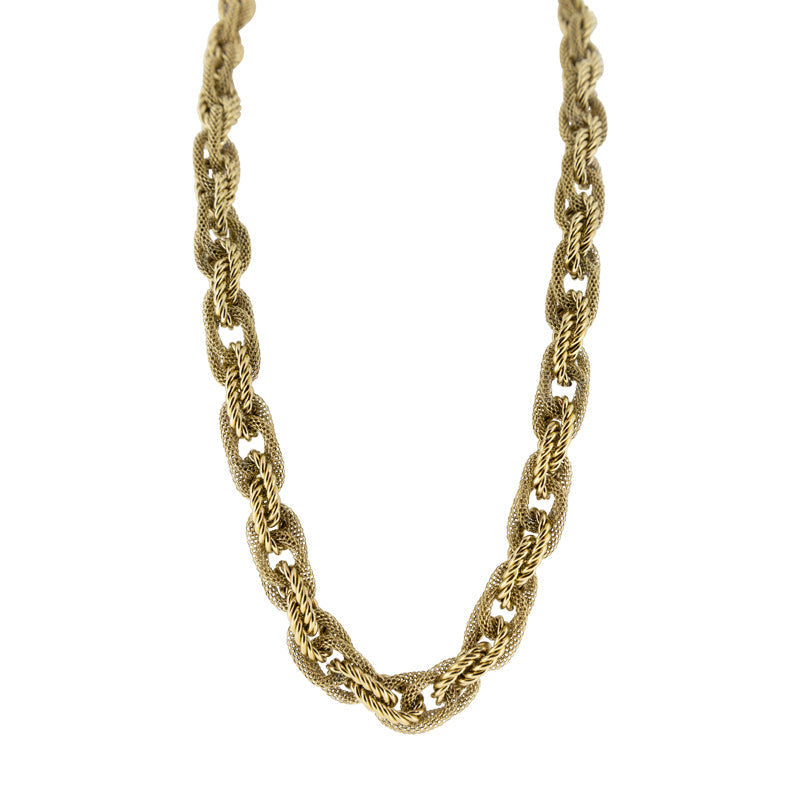 21k Gold Necklace Plated Stainless Steel Leoni Storm