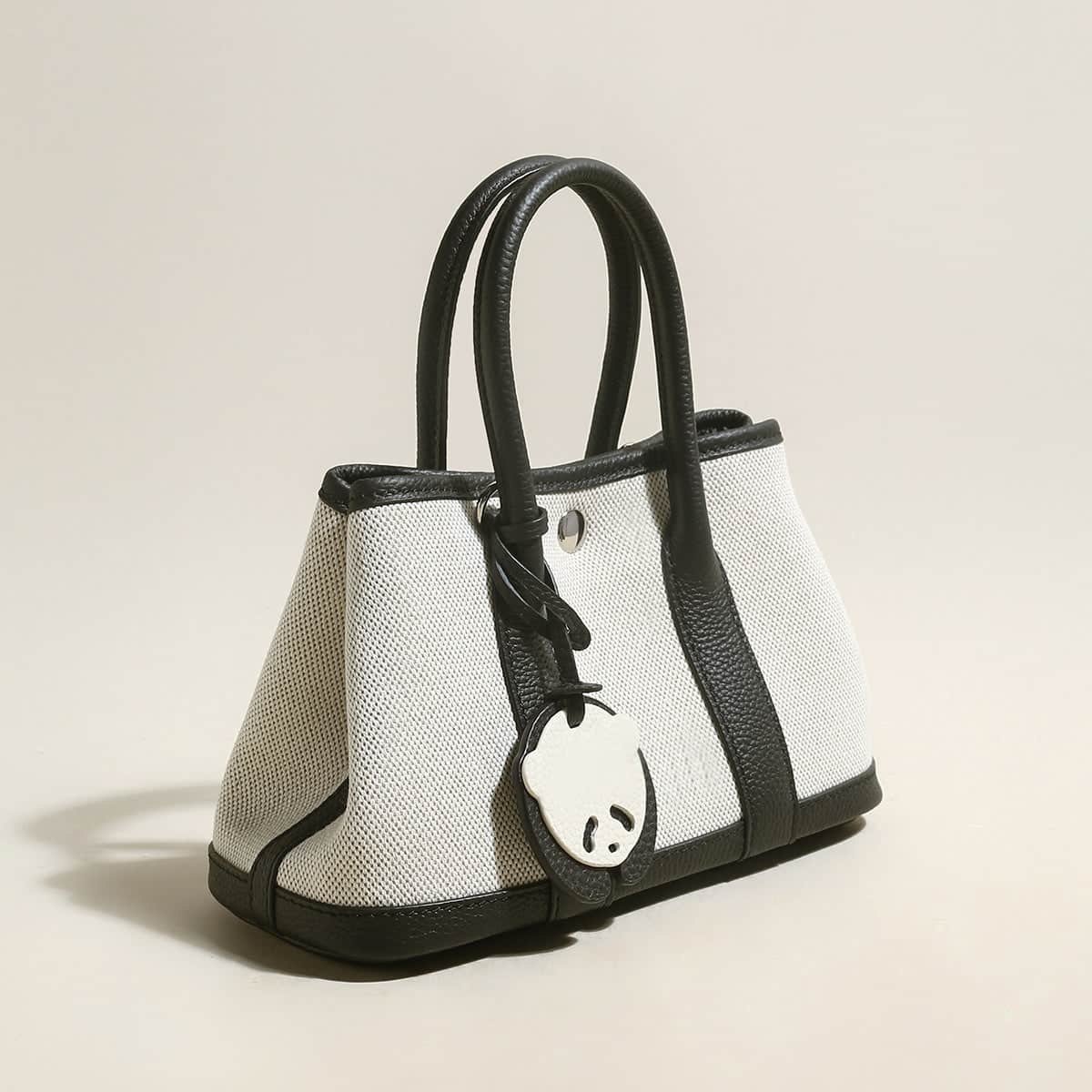 Carefree Canvas and Leather Top Handle Bag