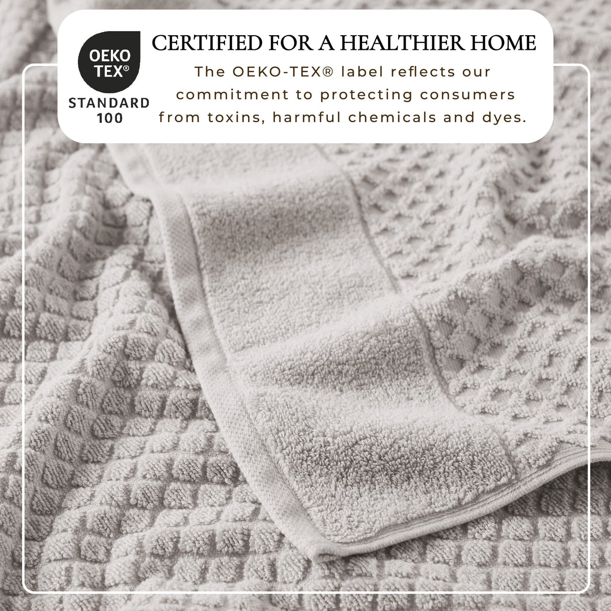 Cotton Diamond Waffle Weave Bath Towel Set - Grayson Collection