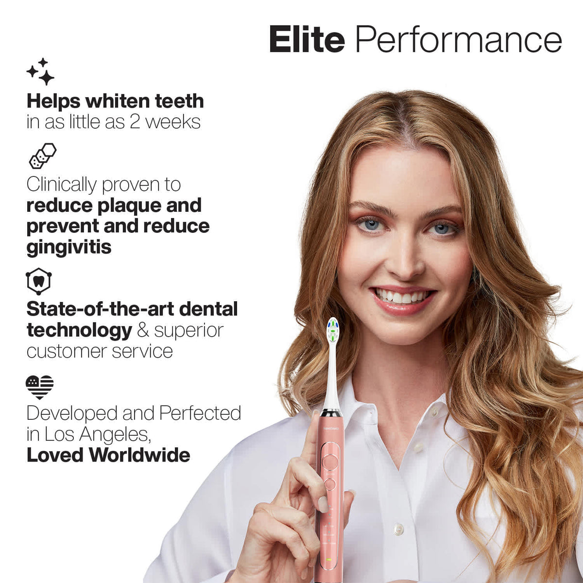 AquaSonic Elite - Ultra-Whitening Rechargeable Toothbrush