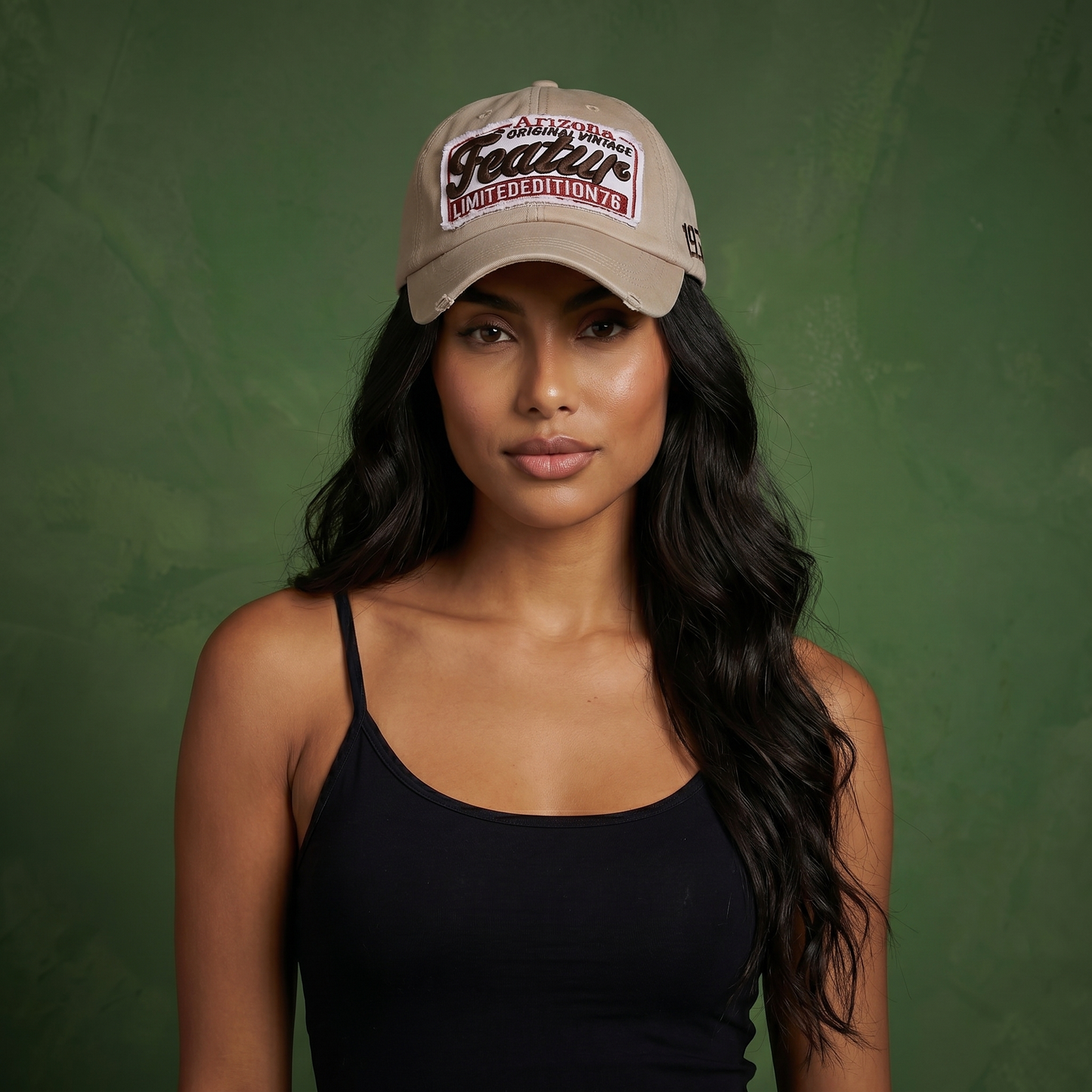 Anna-Kaci Unisex Vintage Paw Patch Embroidery Baseball Cap Distressed Summer Vented Sun Cap Hat