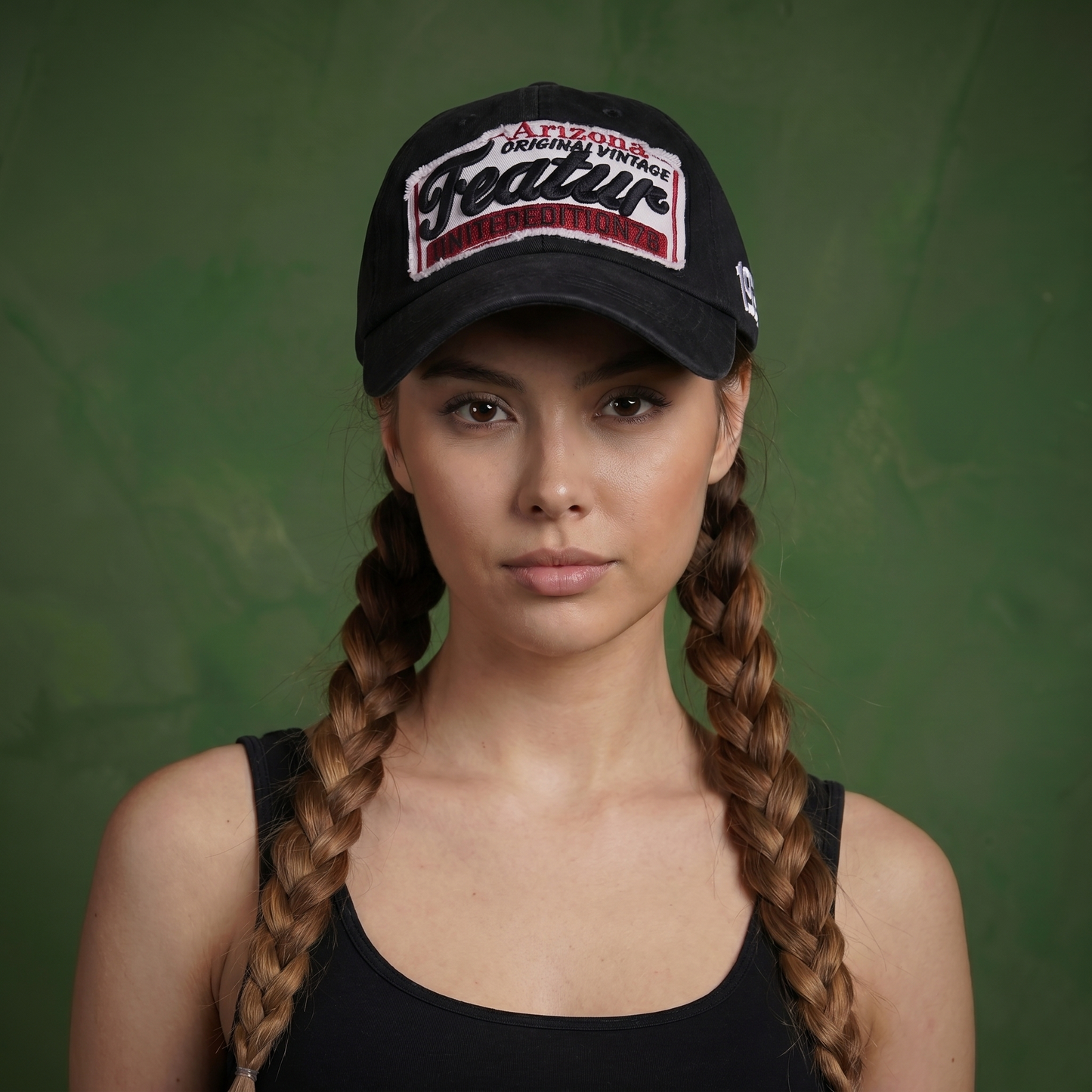 Anna-Kaci Unisex Vintage Paw Patch Embroidery Baseball Cap Distressed Summer Vented Sun Cap Hat