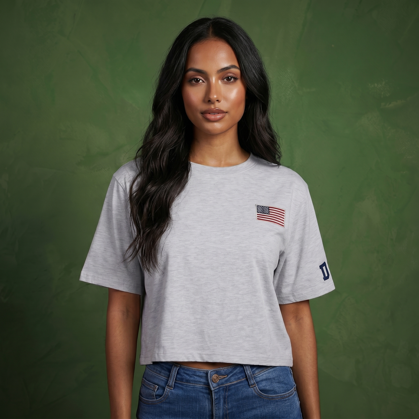 Anna-Kaci Women's American Flag Crop Top July 4th Summer USA Patriotic T-Shirt