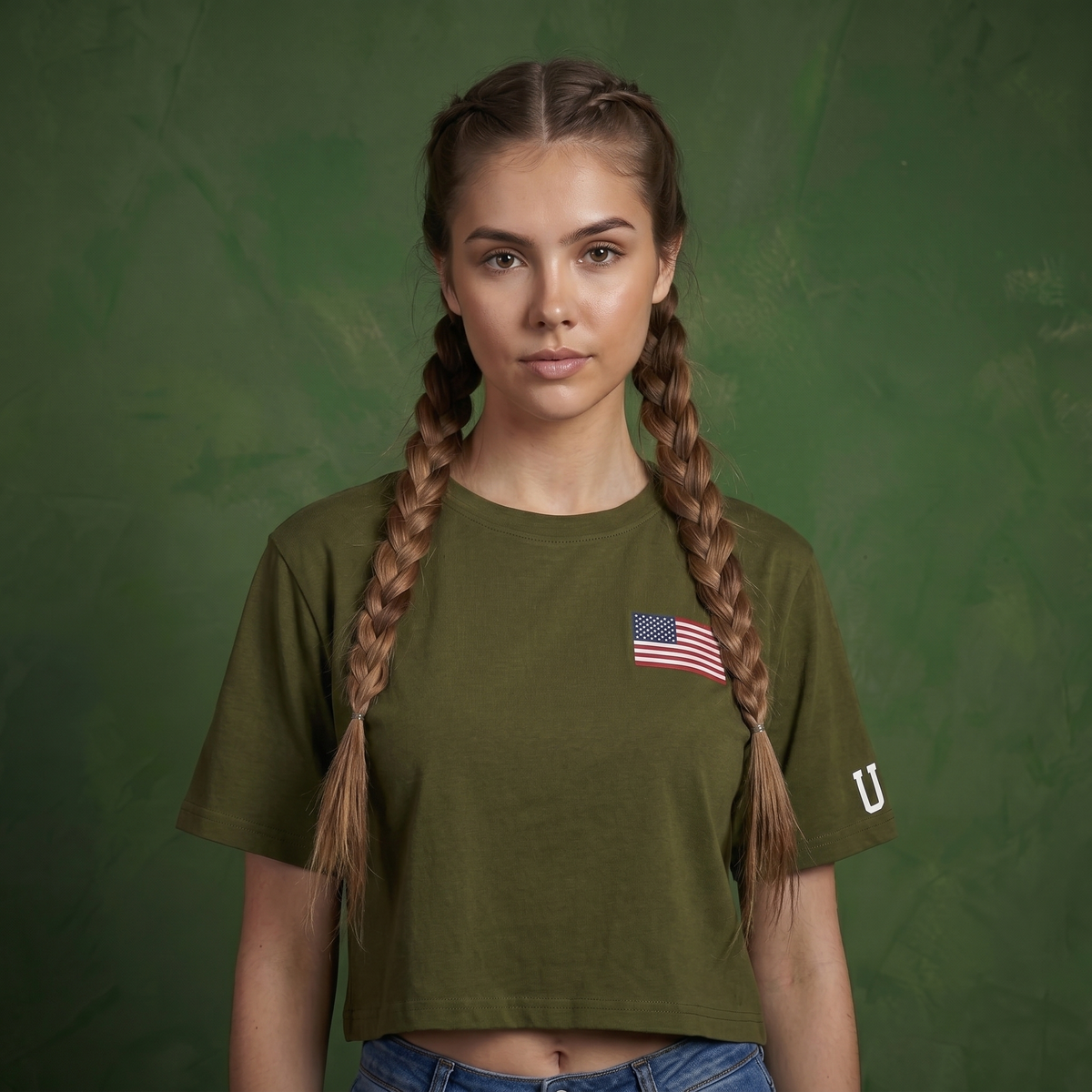 Anna-Kaci Women's American Flag Crop Top July 4th Summer USA Patriotic T-Shirt