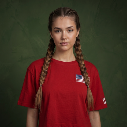 Anna-Kaci Women's American Flag Crop Top July 4th Summer USA Patriotic T-Shirt