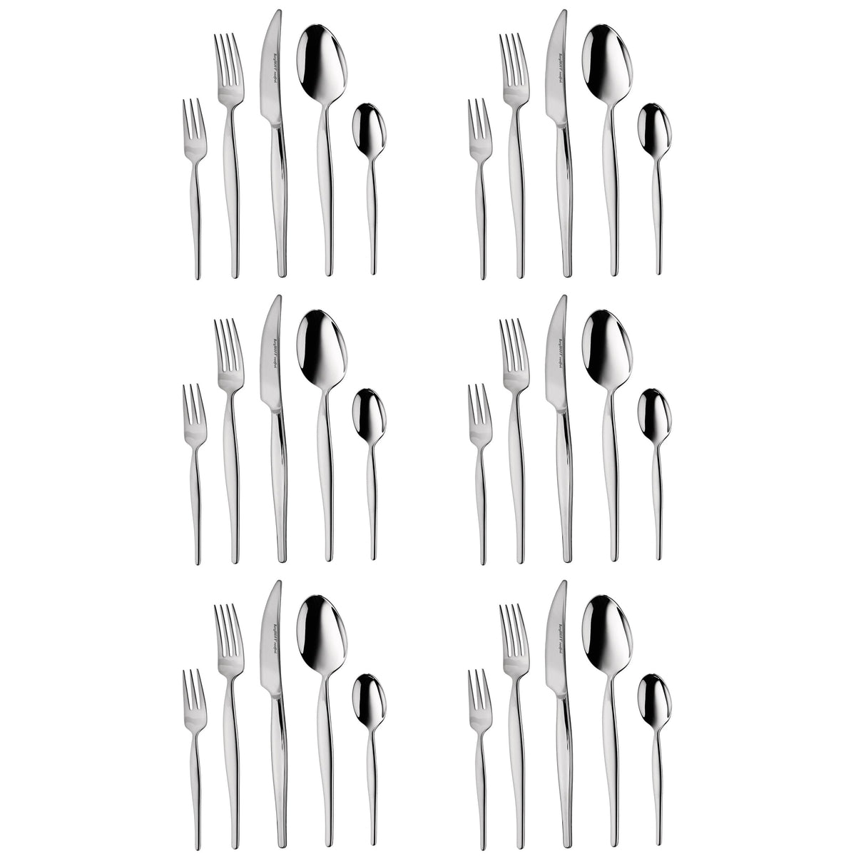 BergHOFF Essentials 30Pc 18/10 Stainless Steel Flatware Set, Finesse
