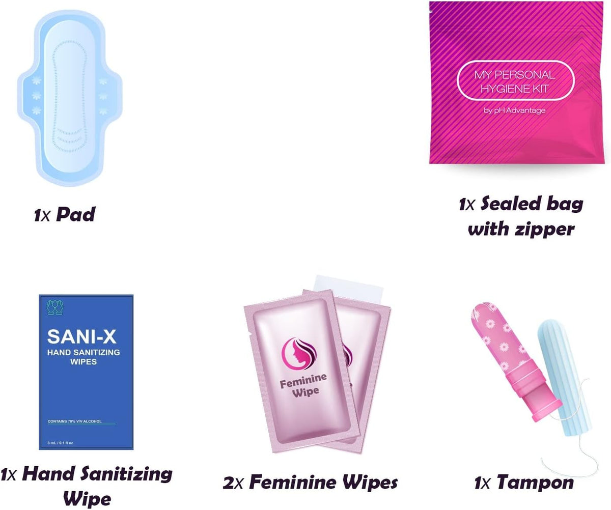 Feminine Hygiene Kit 10 Pack (Pink)