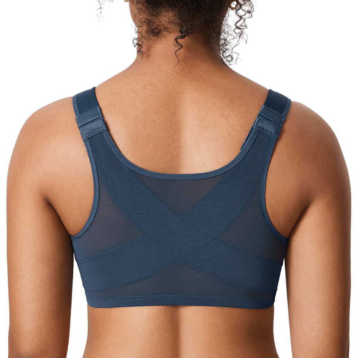 Front Closure Posture Support Underwire Plunge Bra