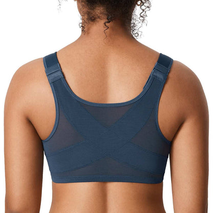 Front Closure Posture Support Underwire Plunge Bra