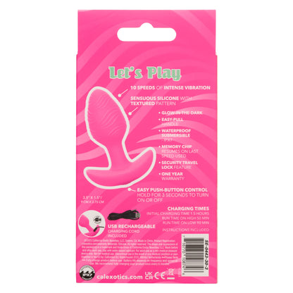 CalExotics Cheeky Vibrating Glow-In-The-Dark Butt Plug