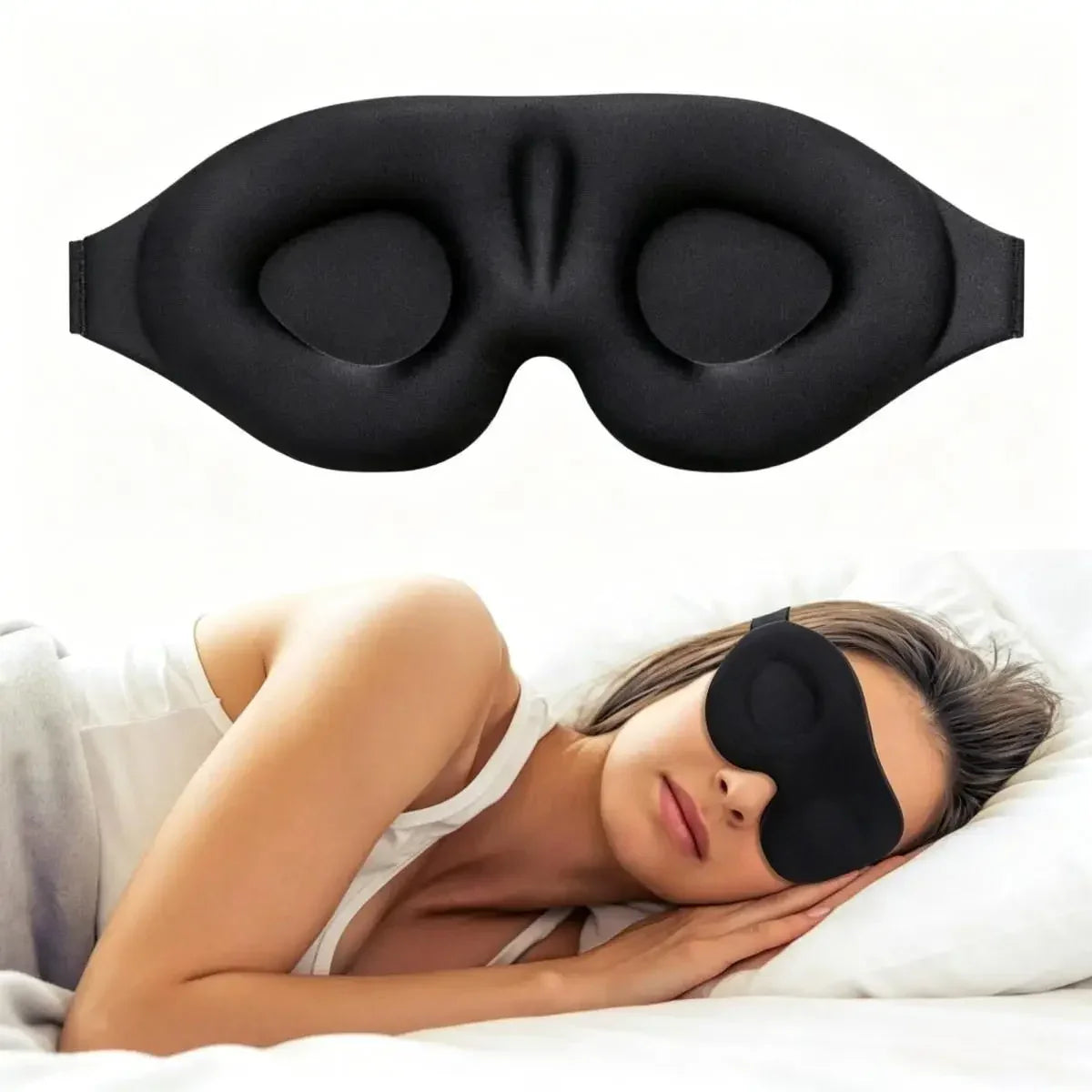 3D Contoured Memory Foam Sleep Eye Mask